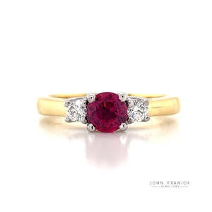 Watch: 'Odem' 18k B/Tne Ruby & Diamonds Ring