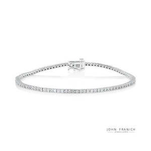 9k White Gold 1.5ct Diamond Tennis Bracelet