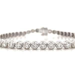 18K White Gold 3ct Diamond Tennis Bracelet