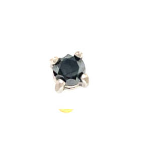 Watch: 18K White Gold Single Black Diamond Stud Earring Single 0.19ct