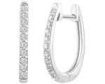 18k White Gold 0.25ct Diamond Huggie Earrings