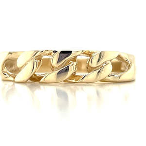 Watch: 9k Yellow Gold Chain Ring