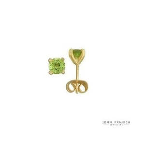 9k Yellow Gold Peridot Stud Earrings