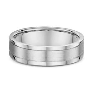 White Gold or Platinum Wedding Ring