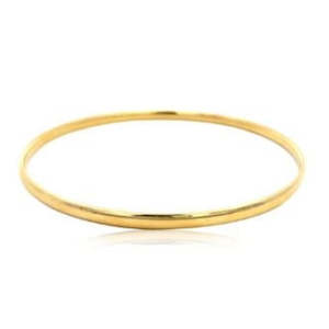 9K Yellow Gold 4mm Half Round Bangle