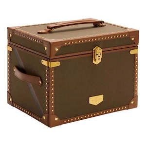 Watch: WOLF 190 YEARS IDA TRUNK JEWELLERY BOX KHAKI