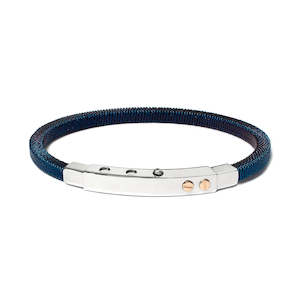 Watch: Borsari Gioielli Atlante St/Stl Blue PVD Bracelet w 18K Gold Screws