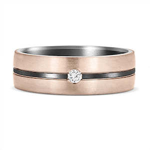 Dora 9k Rose Gold & Tantalum Ring