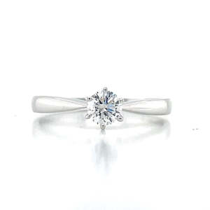 9K White Gold 0.37ct Lab Grown Solitaire Diamond Ring