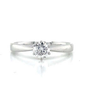 9K White Gold 0.44ct Lab Grown Solitaire Diamond Ring