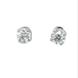 9K White Gold 2=0.54ct Lab Grown Diamond Stud Earrings