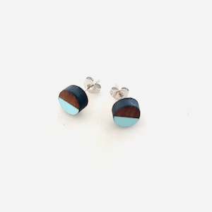 Totara circle studs - Mini - Aqua