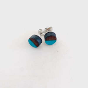 Rimu circle studs - Mini - TEAL