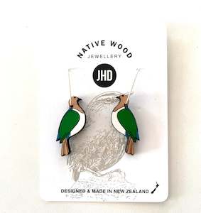 Design services: Kererū  earrings (new 2023)