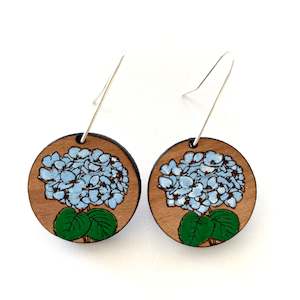 Design services: Hydrangea earrings - Blue