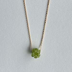 Nicki Gold Peridot Cluster Necklace