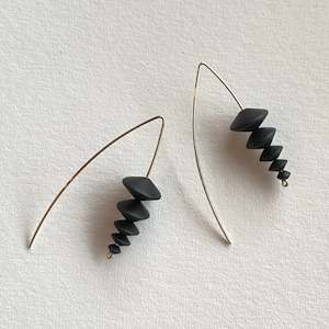 Jewellery: Stacked Earrings - Onyx