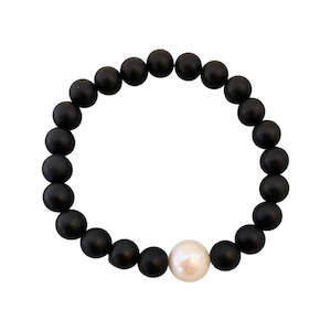 Serenity Pearl Bracelet  - Matt Onyx