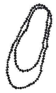 Onyx Long Hidden Message Necklace