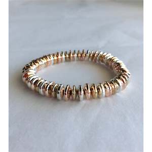 Jewellery: Disco Bracelet - Mixed Rose Gold Silver