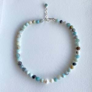 Serenity Necklace - Amazonite and Pearl