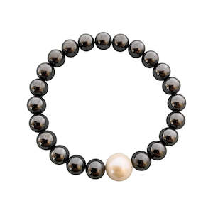 Serenity Pearl Bracelet  - Hematite