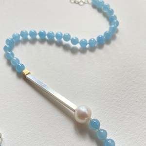 Jewellery: Aquamarine Match Stick necklace