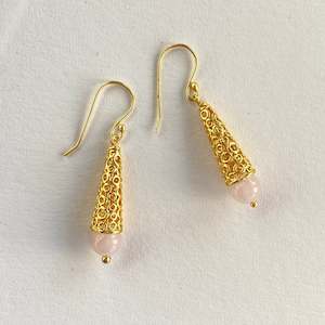 Rose Quartz Klimt Earrings