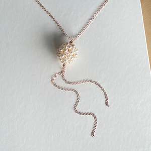 Hydrangea Pearl Rose Gold Pendant