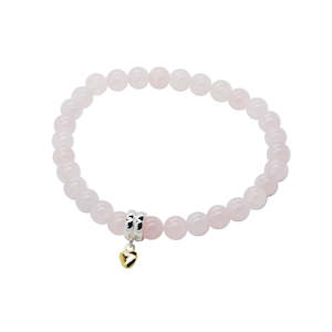 Rose Quartz Heart Bracelet