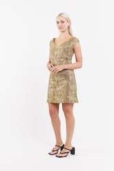 Martini Dress | Silk Gold Snake