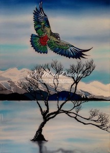 Art Print Kea, Lake Wanaka 2164