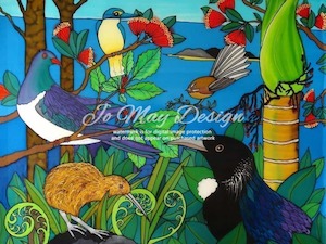 Art Print New Zealand Native Birds 2054