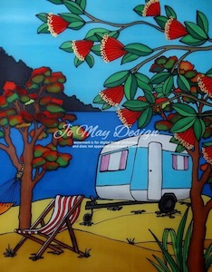 Art Print Waipu Cove Camping 1974