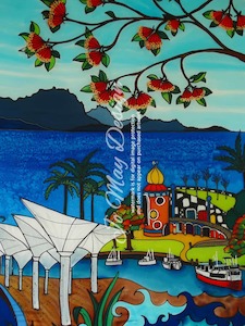 Whangarei Heads and Town Basin Garden Art Panel 2188