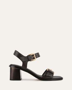 Winona Mid Heel Sandals Cacao Leather