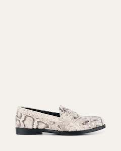 Tait Loafers Natural Snake Print Leather