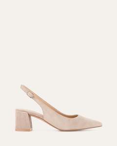 Cara Low Heels Mushroom Suede