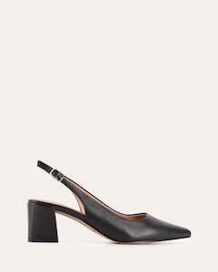 Cara Low Heels Black Leather