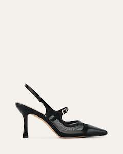 Ascot High Heels Black Mesh