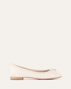 Hermione Dress Flats Off White Leather