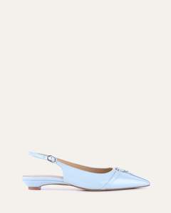 Victoria Dress Flats Sky Blue Patent