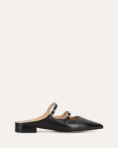 Adele Dress Flats Black Leather