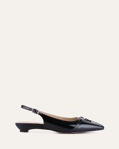 Victoria Dress Flats Black Patent