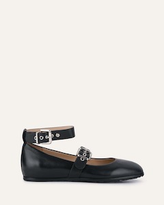 Hera Casual Flats Black Leather