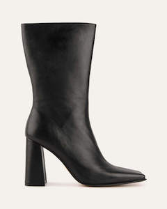 Rush Calf Boots Black Leather