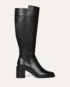 Anissa Knee Boots Black Leather