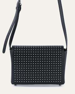 Cross Body Bags: HUGO CROSS BODY BAG BLACK LEATHER