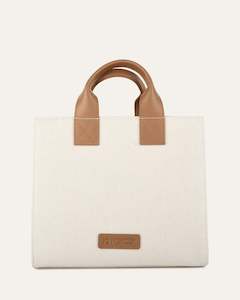 Totes: ANDRES MINI TOTE BAG TAN LEATHER