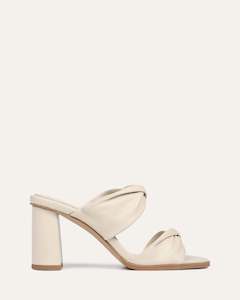 Caylie High Heel Sandals Bone Leather